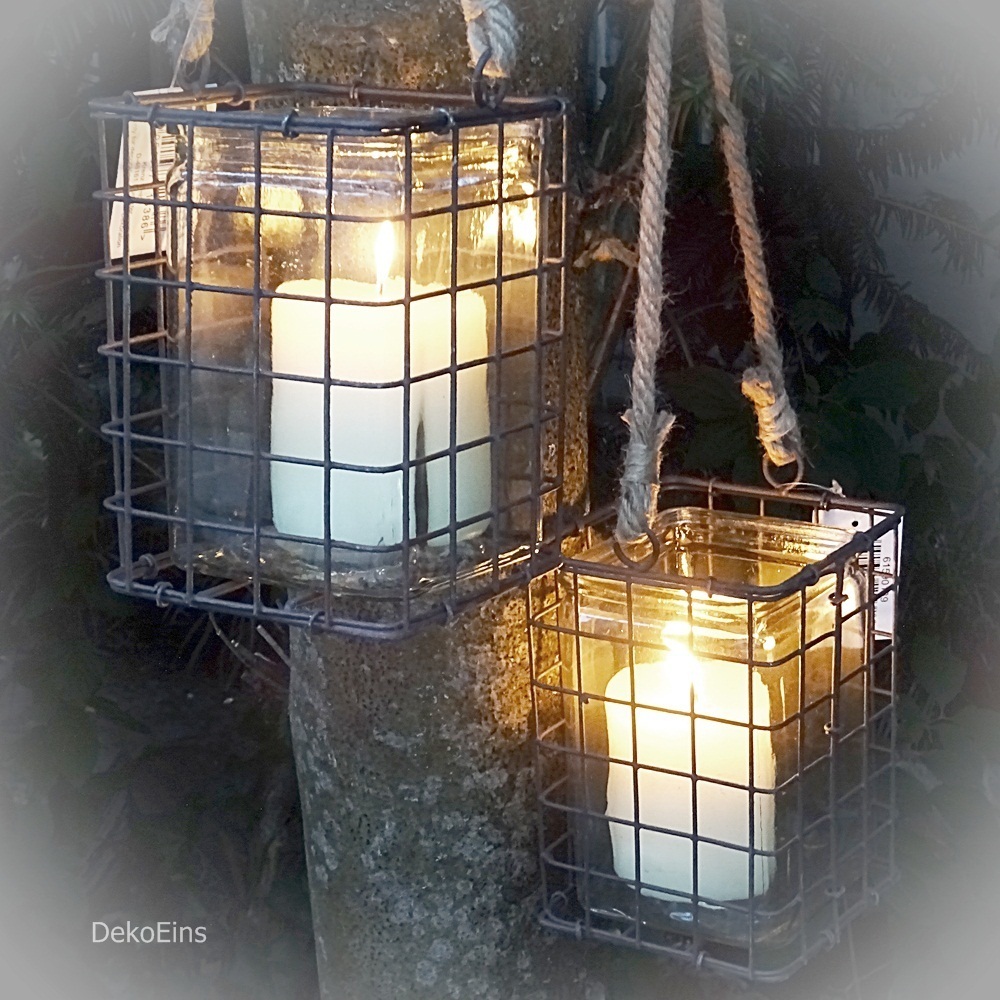 Windlicht Laterne Lampe Leuchte Kerzen halter Garten Licht Deko Shabby z.  Hängen