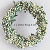 6 x Buchsbaum Ring mit Beeren – grün weiß - Deko Ring Hochzeit