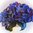 Künstliche Hortensie " melange dunkelblau "mit Stiel 27 cm- Kunstblume Hochzeit Deko Basteln