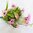 Wiesenblumen Strauß 45 cm - weiß rosa Kunstblume künstliche Margeriten Ranunkel