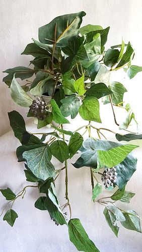 Pappelbusch im Topf 45 cm künstliches Efeu ranke Efeubusch hängend Kunstpflanze