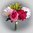 Rosen Dahlien Strauß 24 cm rosa - künstliche Blumen Kunstblumen Frühlingsstrauß