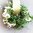 1,8 m Blatt-Blüten Girlande mit Blattwurzeln weiß/ creme - Buchsbaum Draht Deko Blatt Girlande