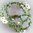 1,8 m Blatt-Blüten Girlande mit Blattwurzeln Altrosa - Buchsbaum Draht Deko Blatt Girlande