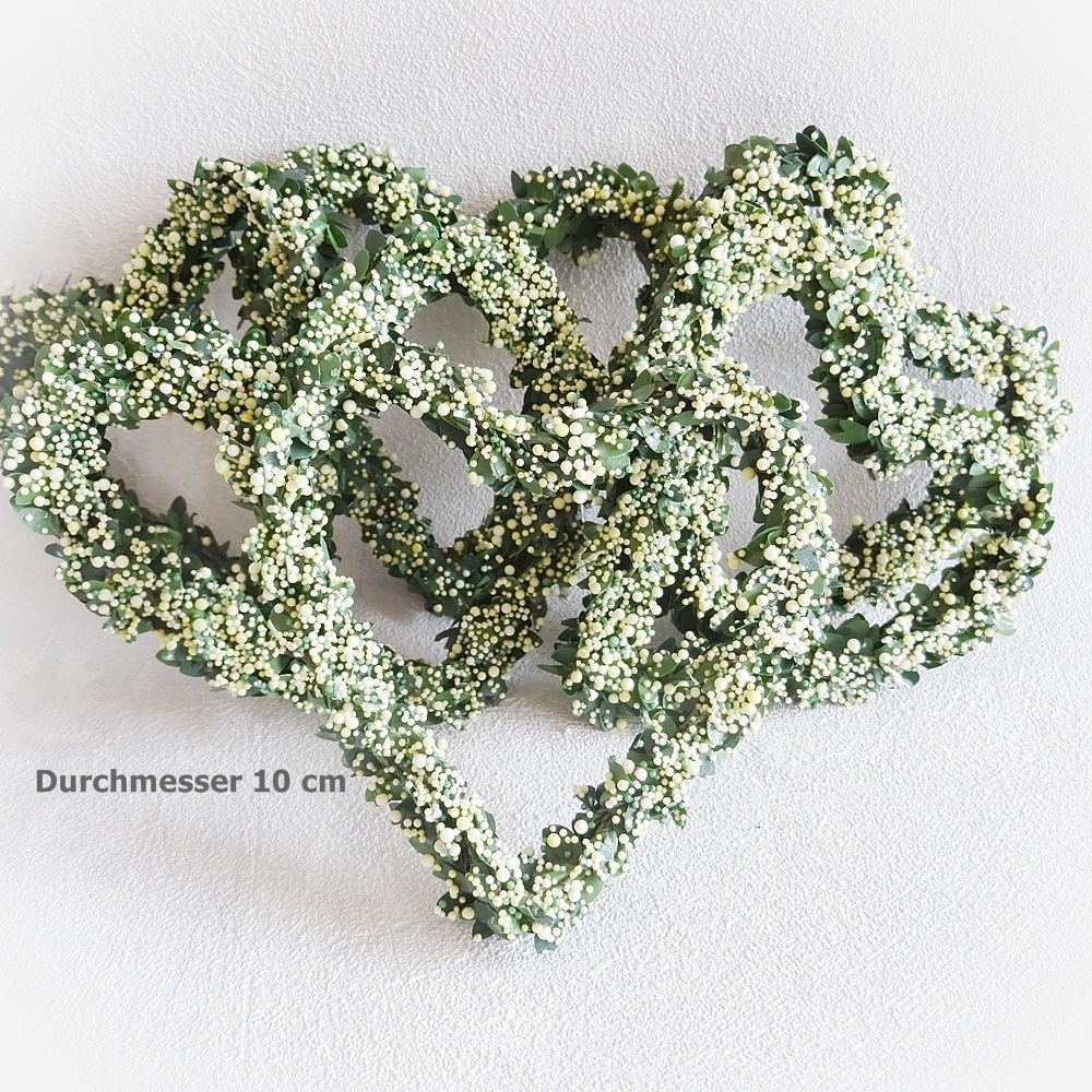 Herzen Herz Buchsbaumherz grün ⌀10cm Autoschmuck Hochzeit Buchsbaum 1 2 3 4 5 10 