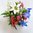 1 x Strauß künstliche Edelweiß Enzian Alpenrose Kunstblume Wiesen Berg Alpen Blumen