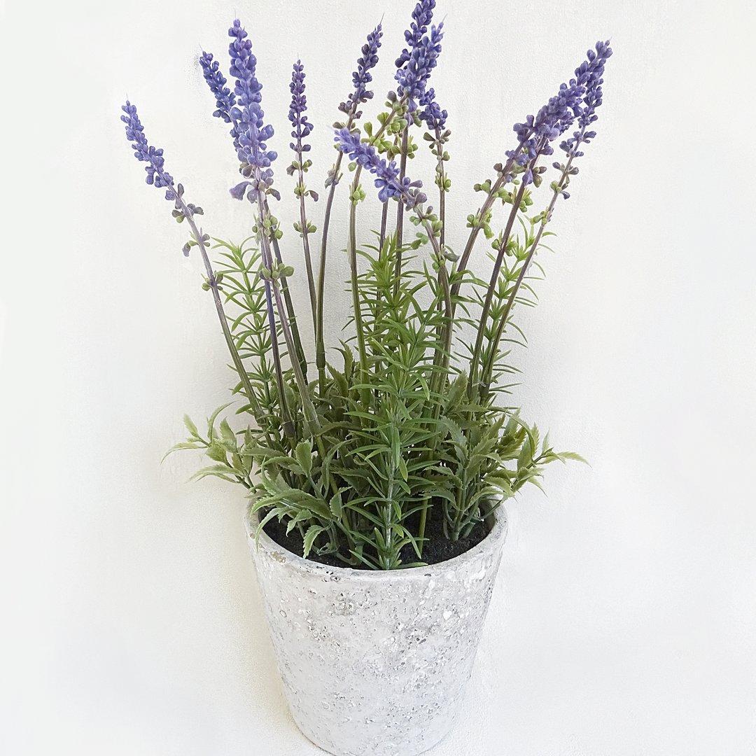Lavendel Busch 37cm 5 Blütenzweige Pick Künstliche Kunst Blumen Strauß Pflanzen