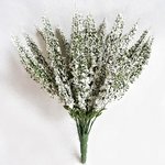 Sonderpreis Künstliche Erika weiß 27 cm - Blüten Heidekraut Heide Busch Kunstpflanze wetterfest